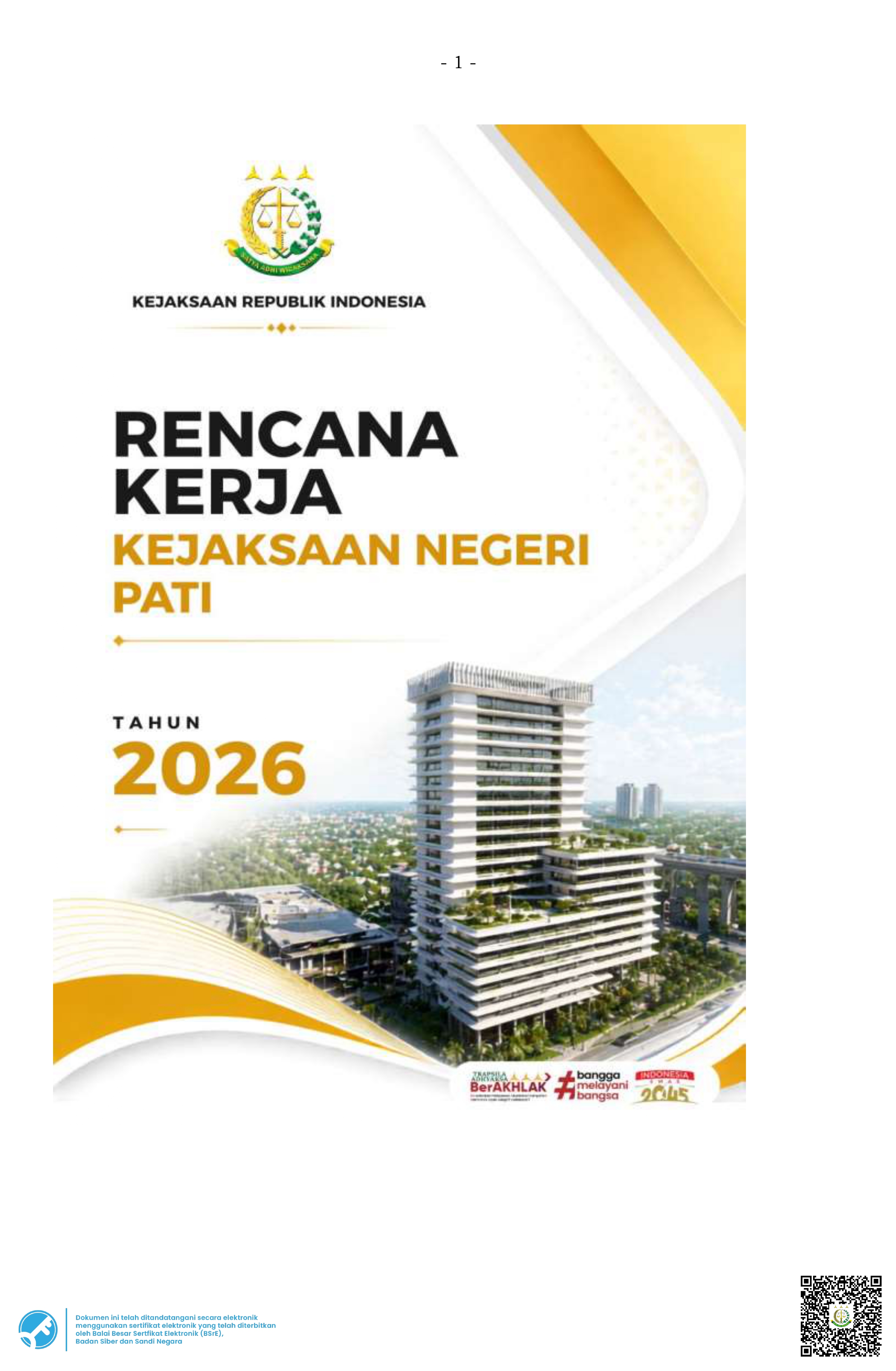 Rencana Kerja Kejaksaan Negeri Pati Tahun 2026
